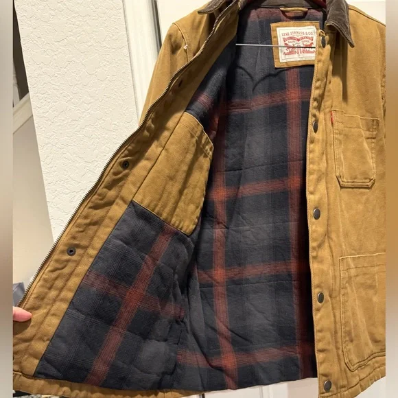 Levi's Brown Men's lined field Jacket - Picture 4 of 5
